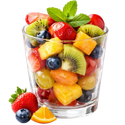 Fresh Mix Fruit Cut Glass